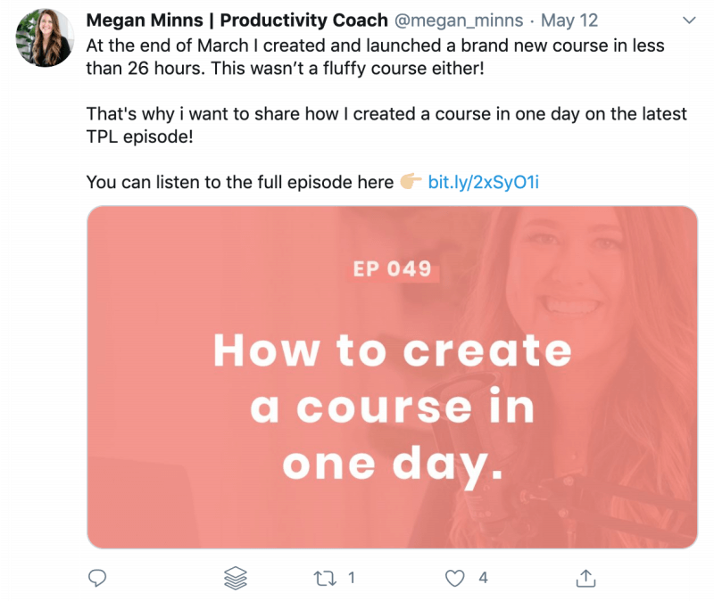 podcast tweet