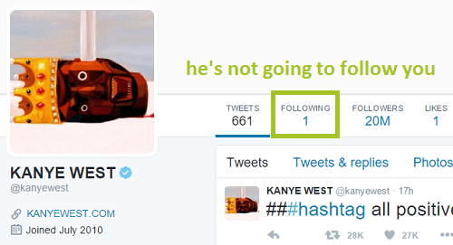 screenshot of Kanye Wests Twitter Profile
