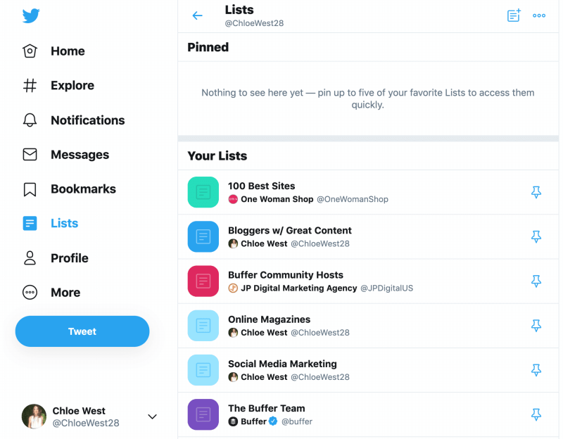 twitter lists