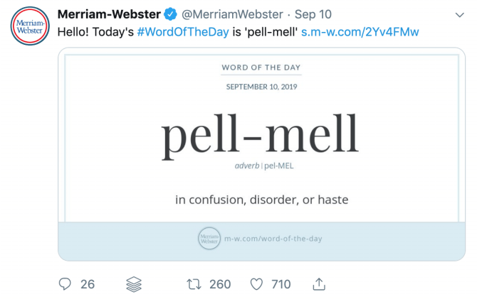 MerriamWebster tweet